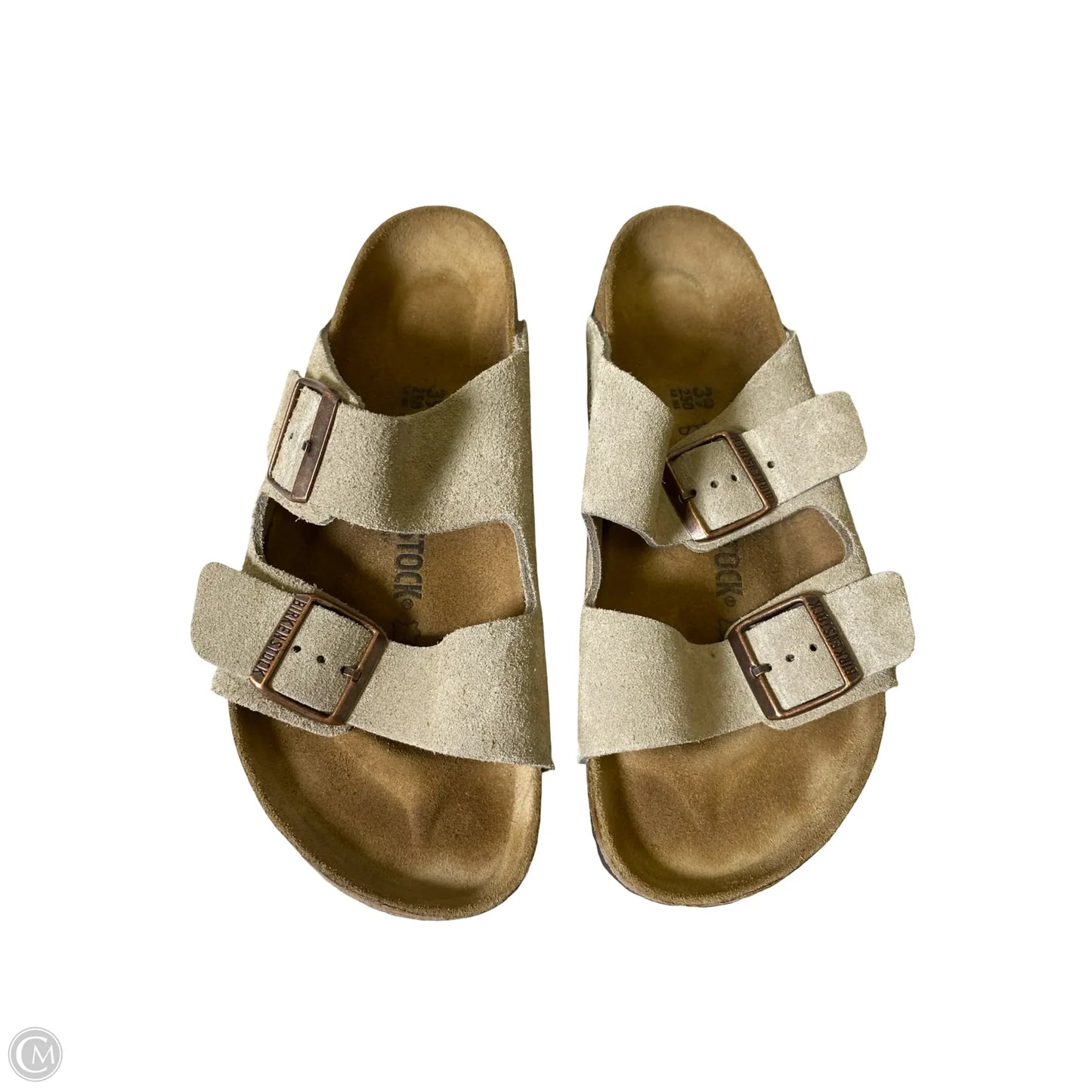 Sandals Flats By Birkenstock In Beige, Size: 8