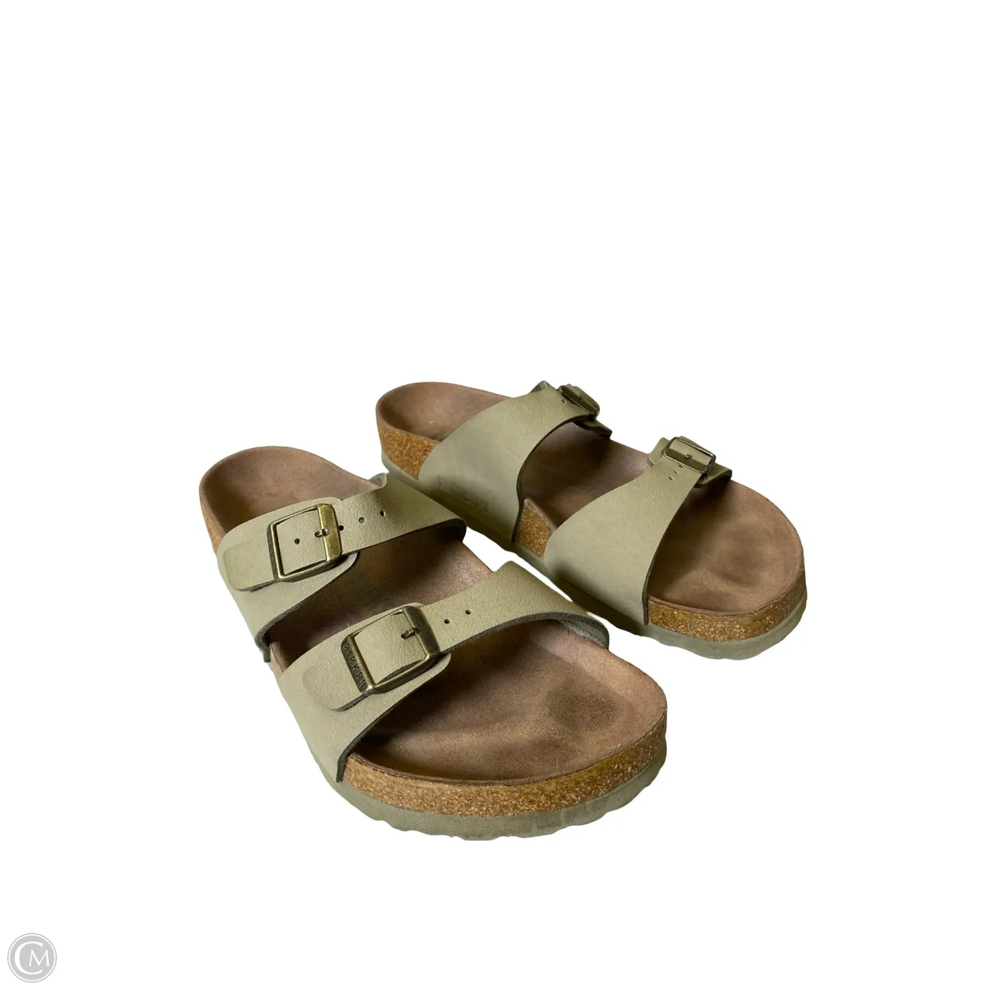 Sandals Flats By Birkenstock In Green, Size: 8