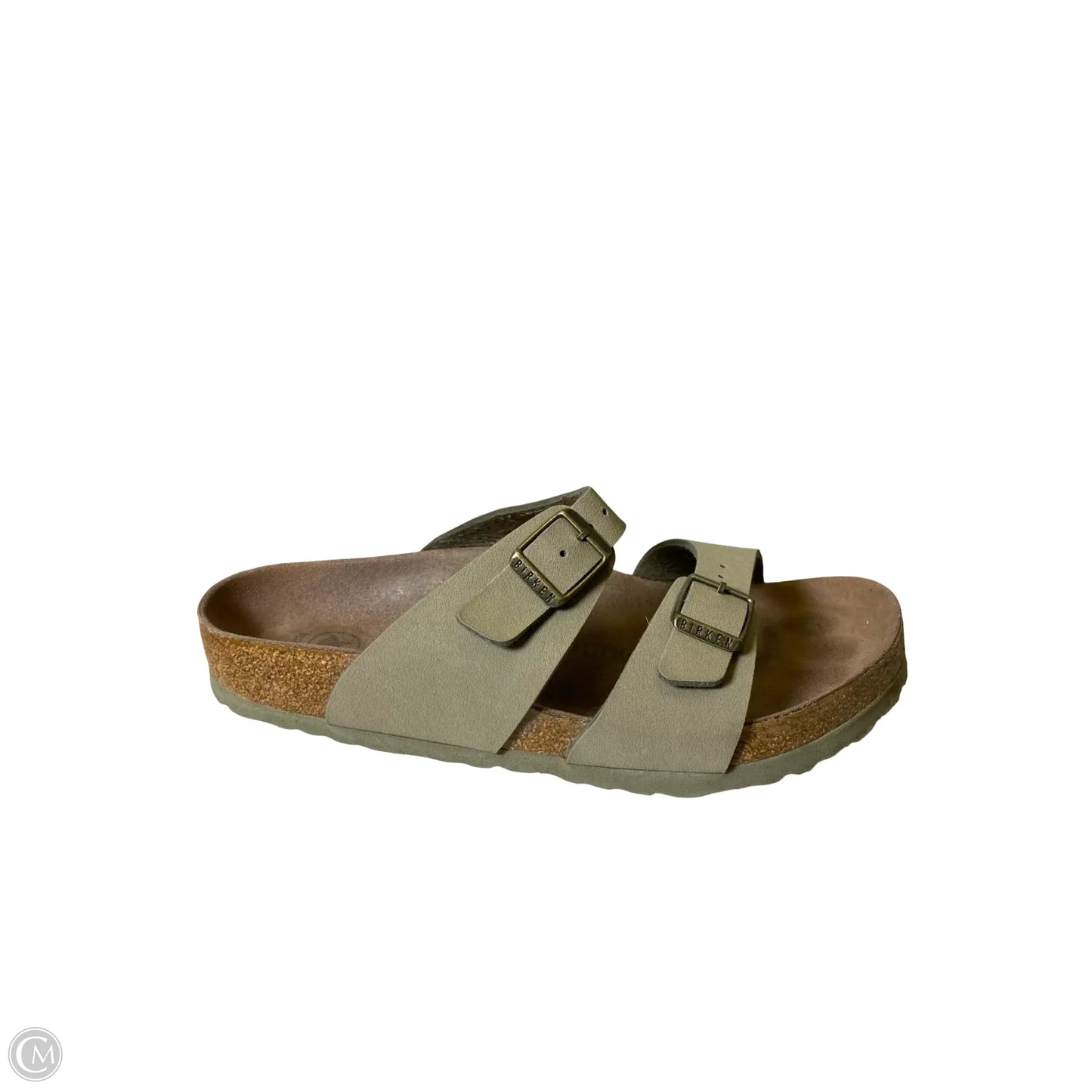 Sandals Flats By Birkenstock In Green, Size: 8