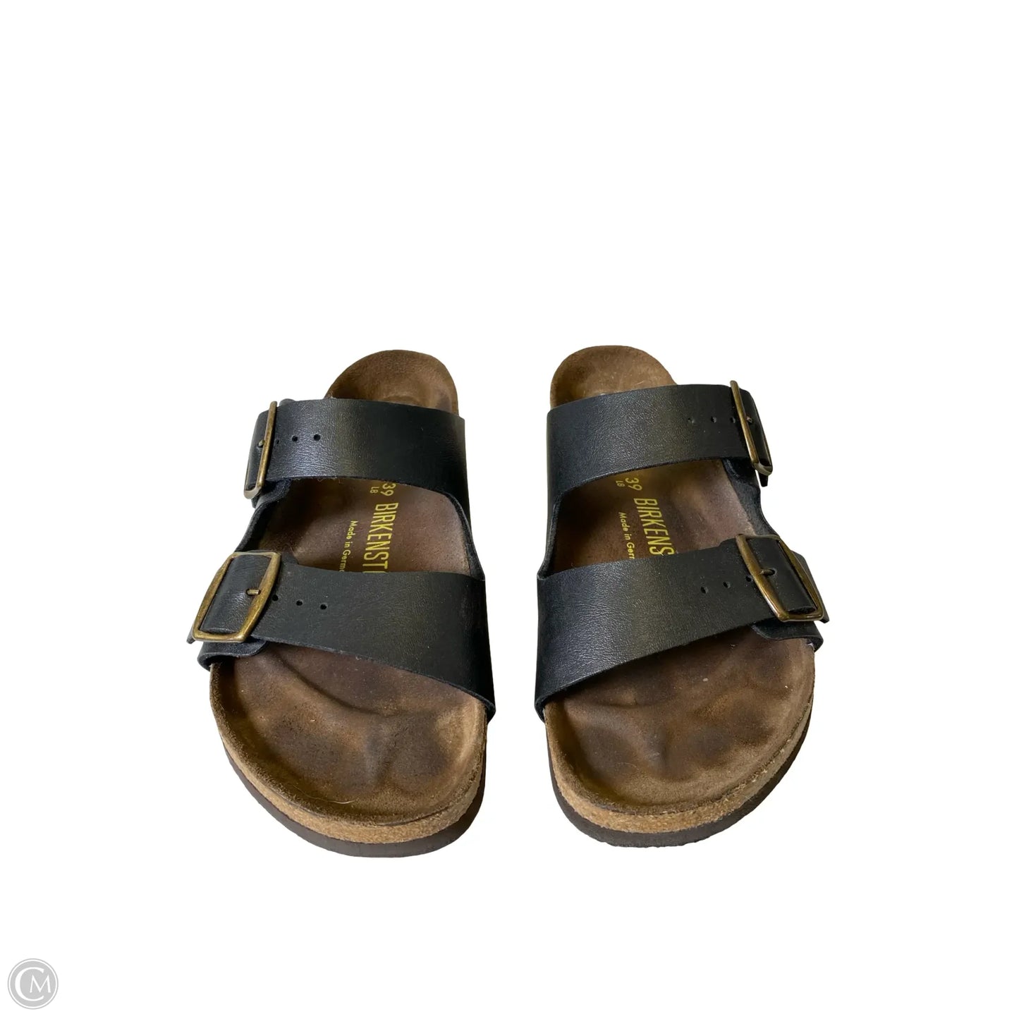Sandals Flats By Birkenstock In Black, Size: 8