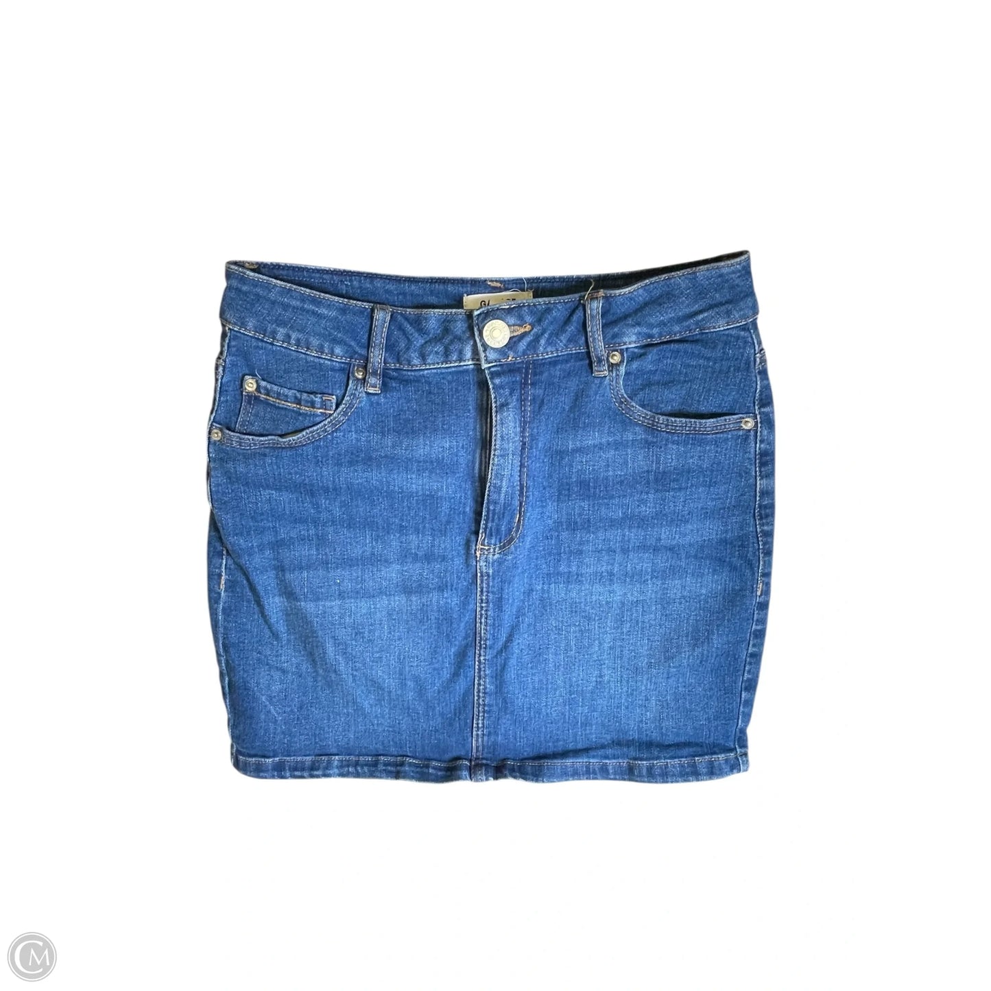 Skirt Midi By Garage In Blue Denim, Size: S