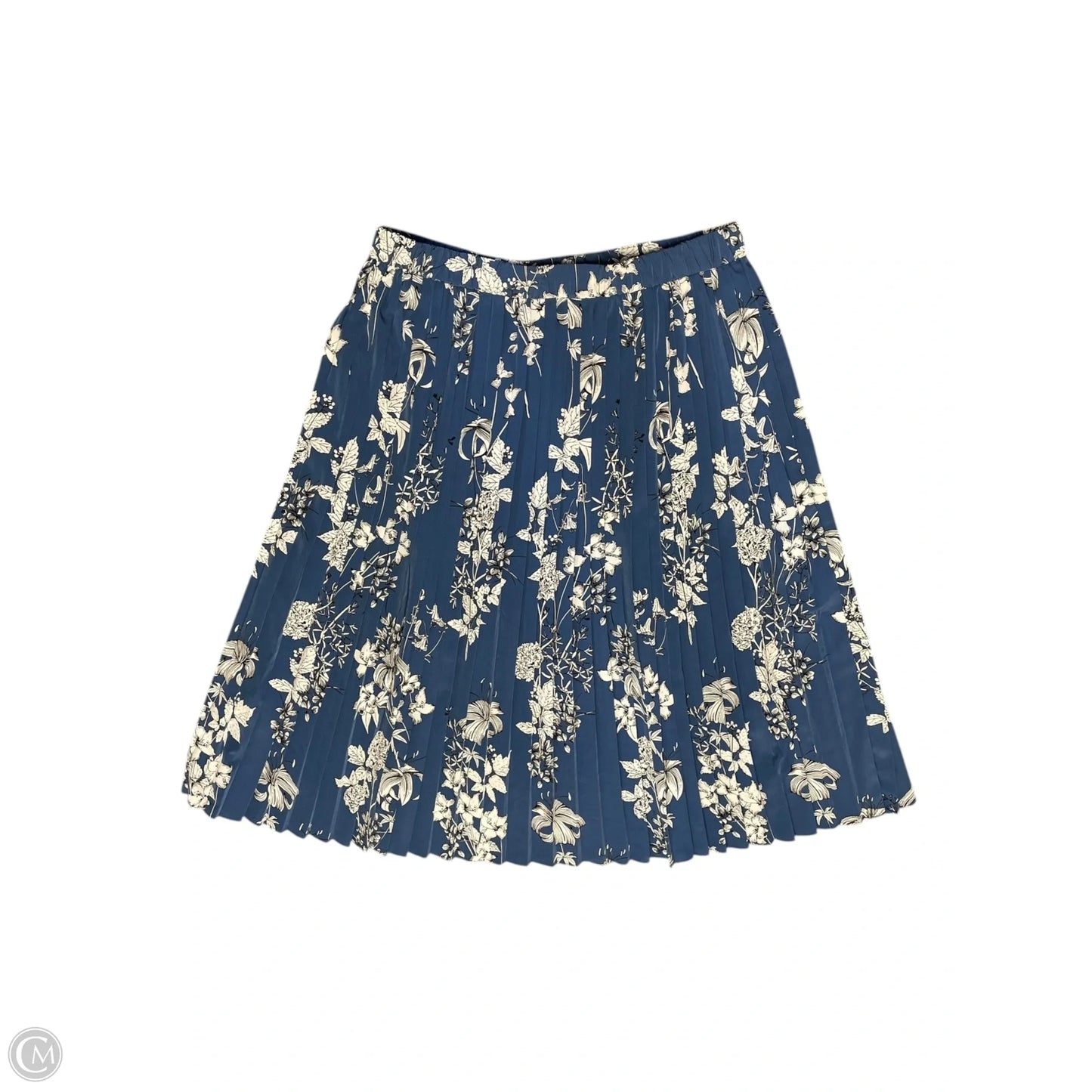 Skirt Maxi By Banana Republic In Blue & White, Size: M