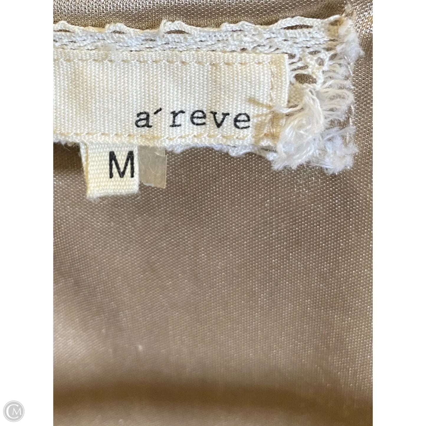 Dress Casual Midi By Areve In Brown & Cream, Size: M