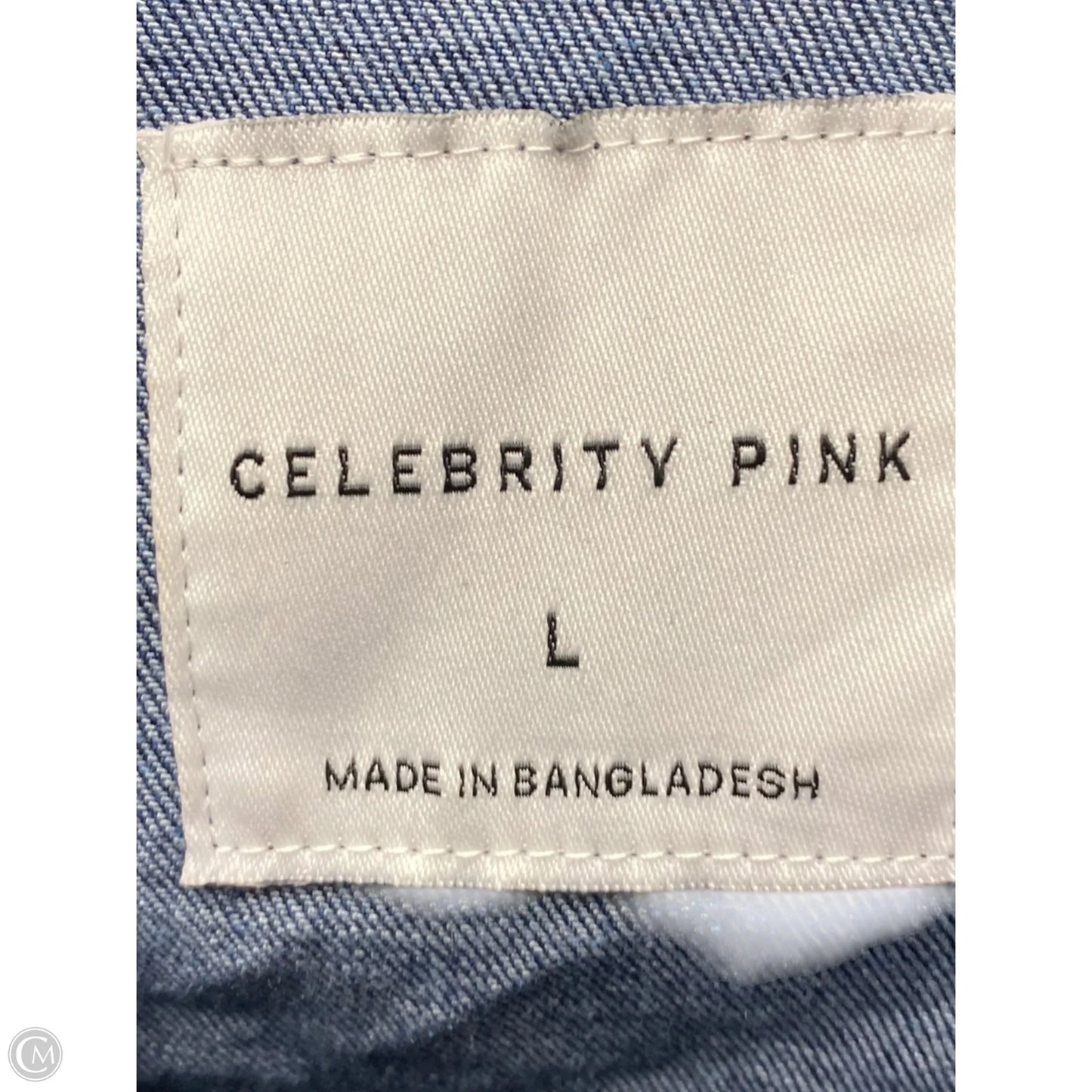 Jumpsuit By Celebrity Pink In Blue Denim, Size: L