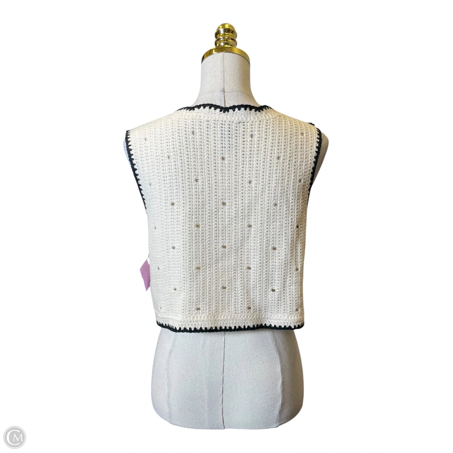 Cardigan By Forever 21 In Black & Cream, Size: L