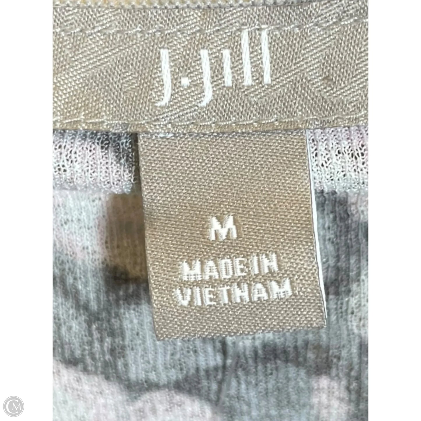 Top Long Sleeve By J. Jill In Grey & Pink, Size: M
