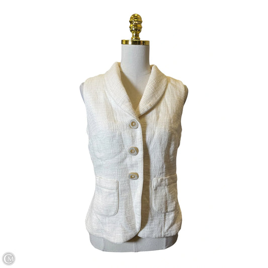 Vest Other By Coldwater Creek In Cream, Size: Xs