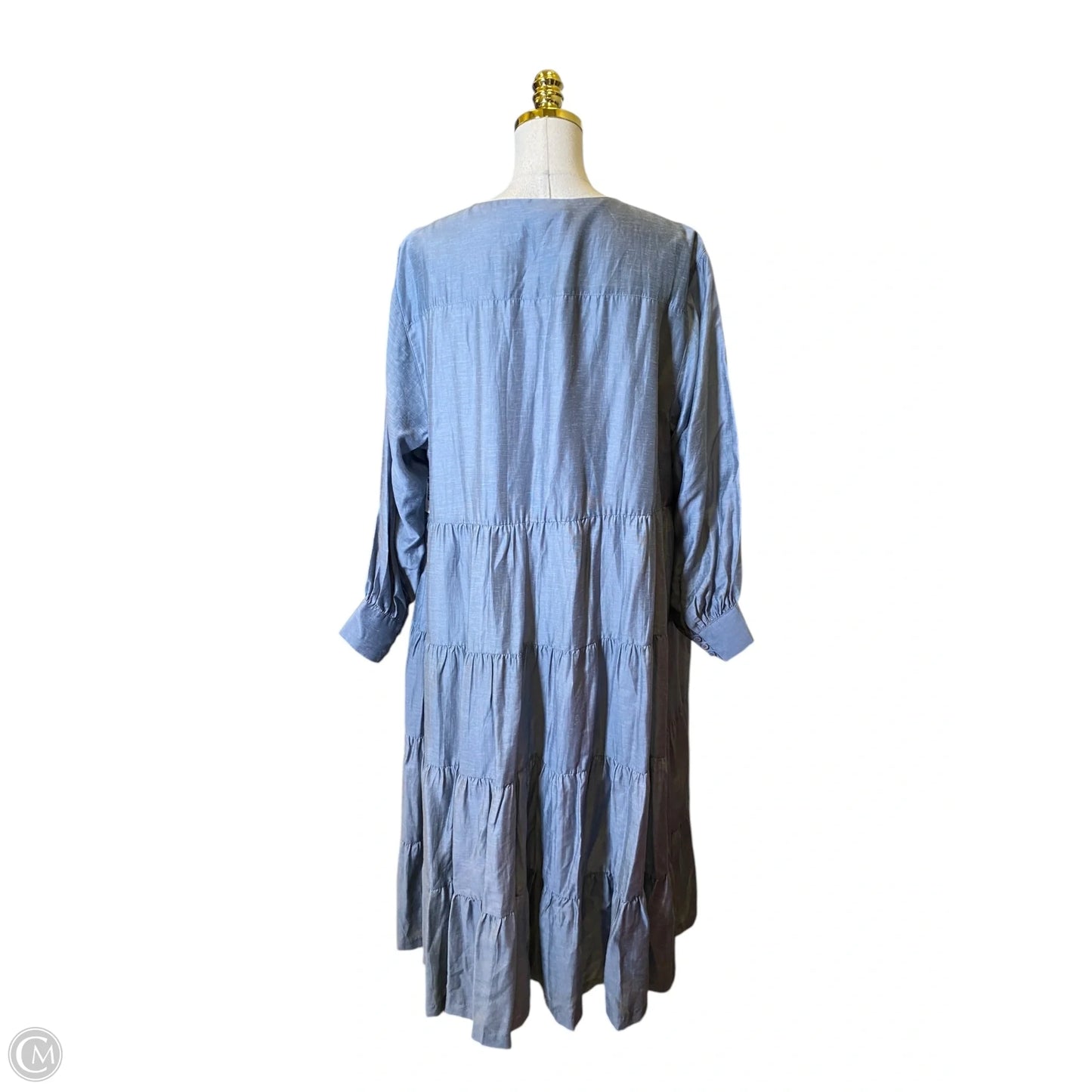 Dress Casual Maxi By Anthropologie In Grey, Size: 1x