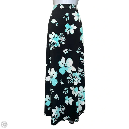 Skirt Midi By Chicos In Black & Blue, Size: M