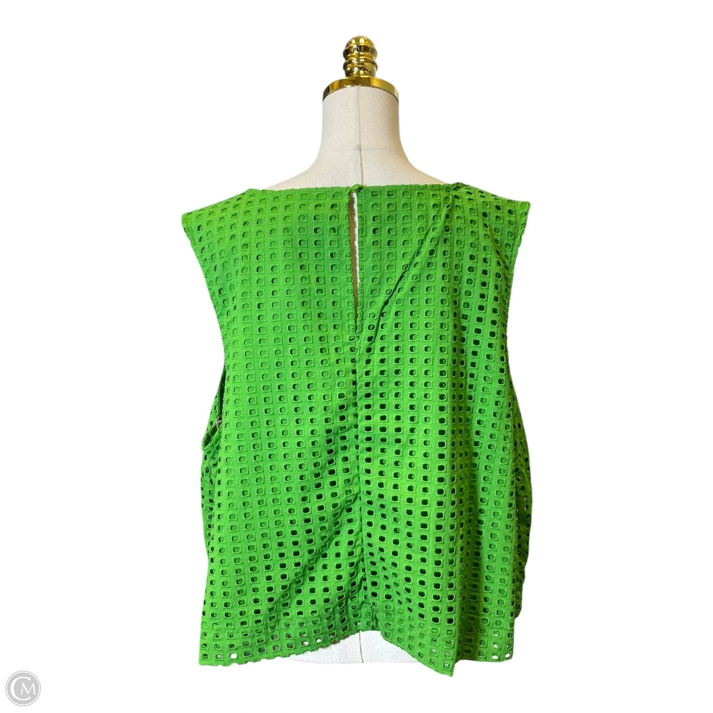 Top Sleeveless Designer By Kate Spade In Green, Size: 2x