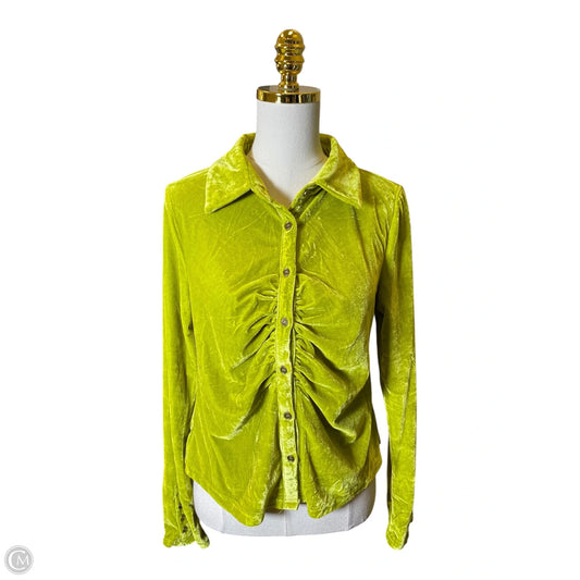 Top Long Sleeve By Gigio In Green, Size: L