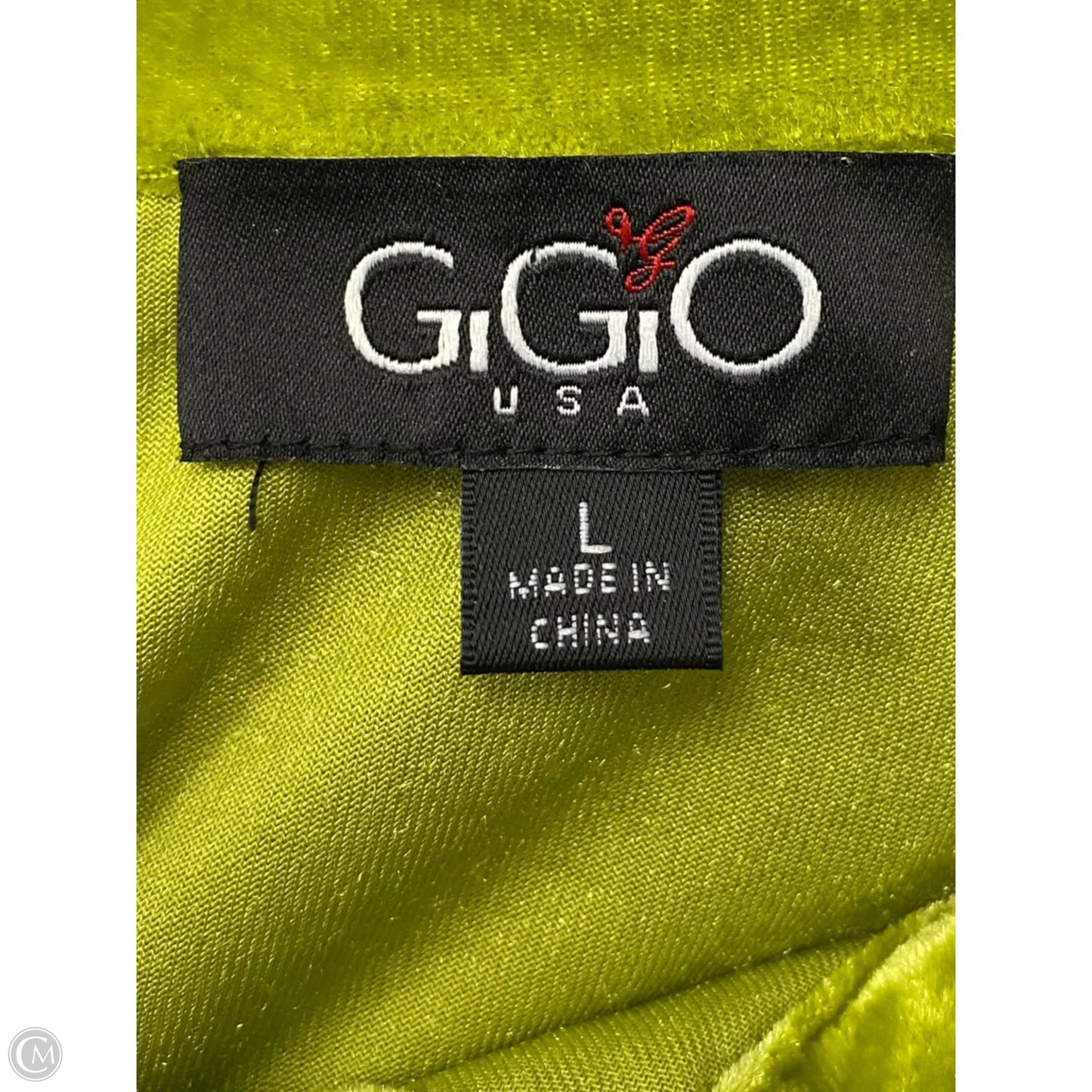 Top Long Sleeve By Gigio In Green, Size: L