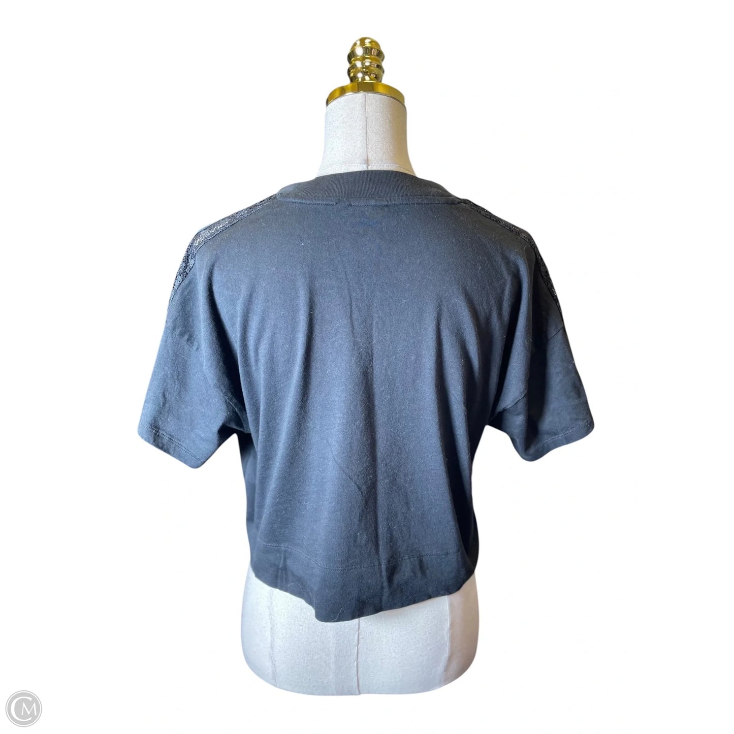 Top Short Sleeve By Adidas In Black & White, Size: S