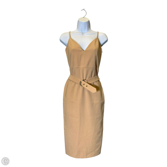 Dress Casual Midi By Clothes Mentor In Tan, Size: M