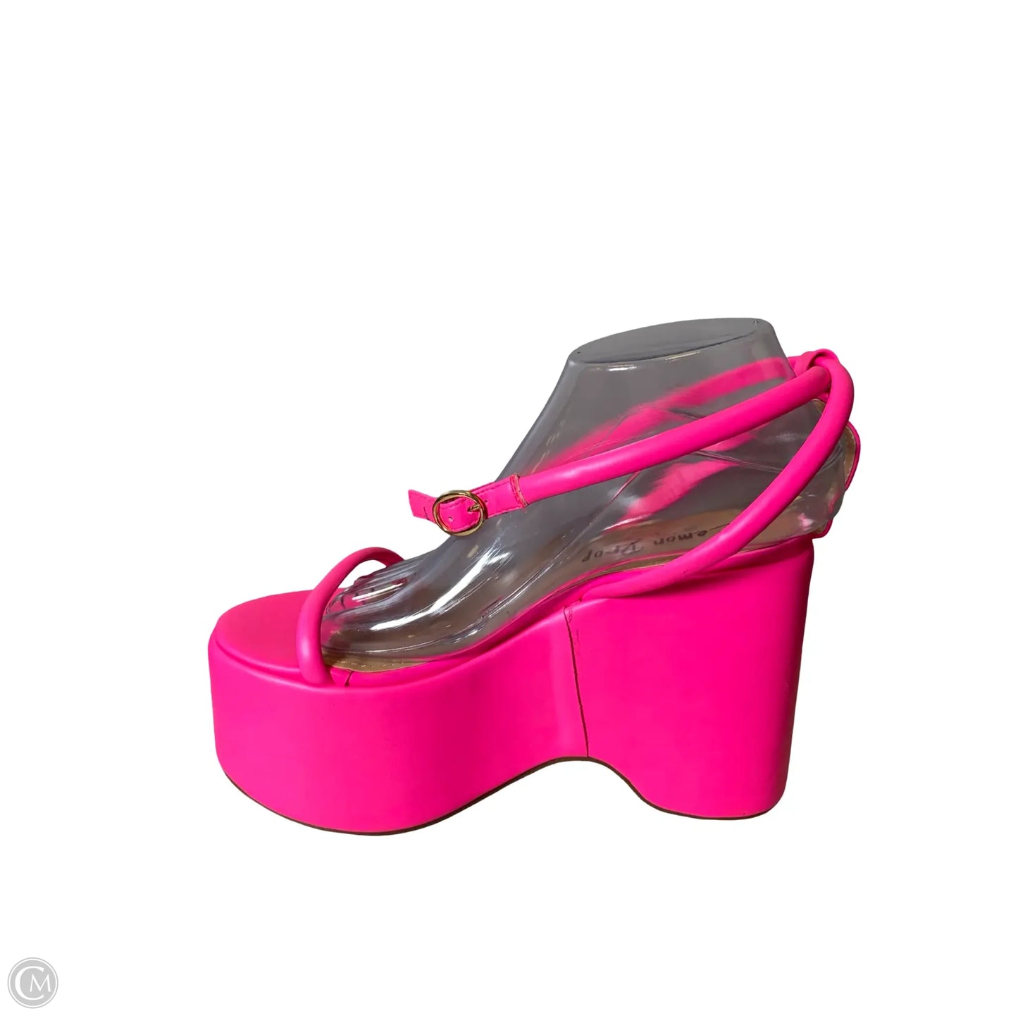 Shoes Heels Platform By Clothes Mentor In Pink, Size: 7.5