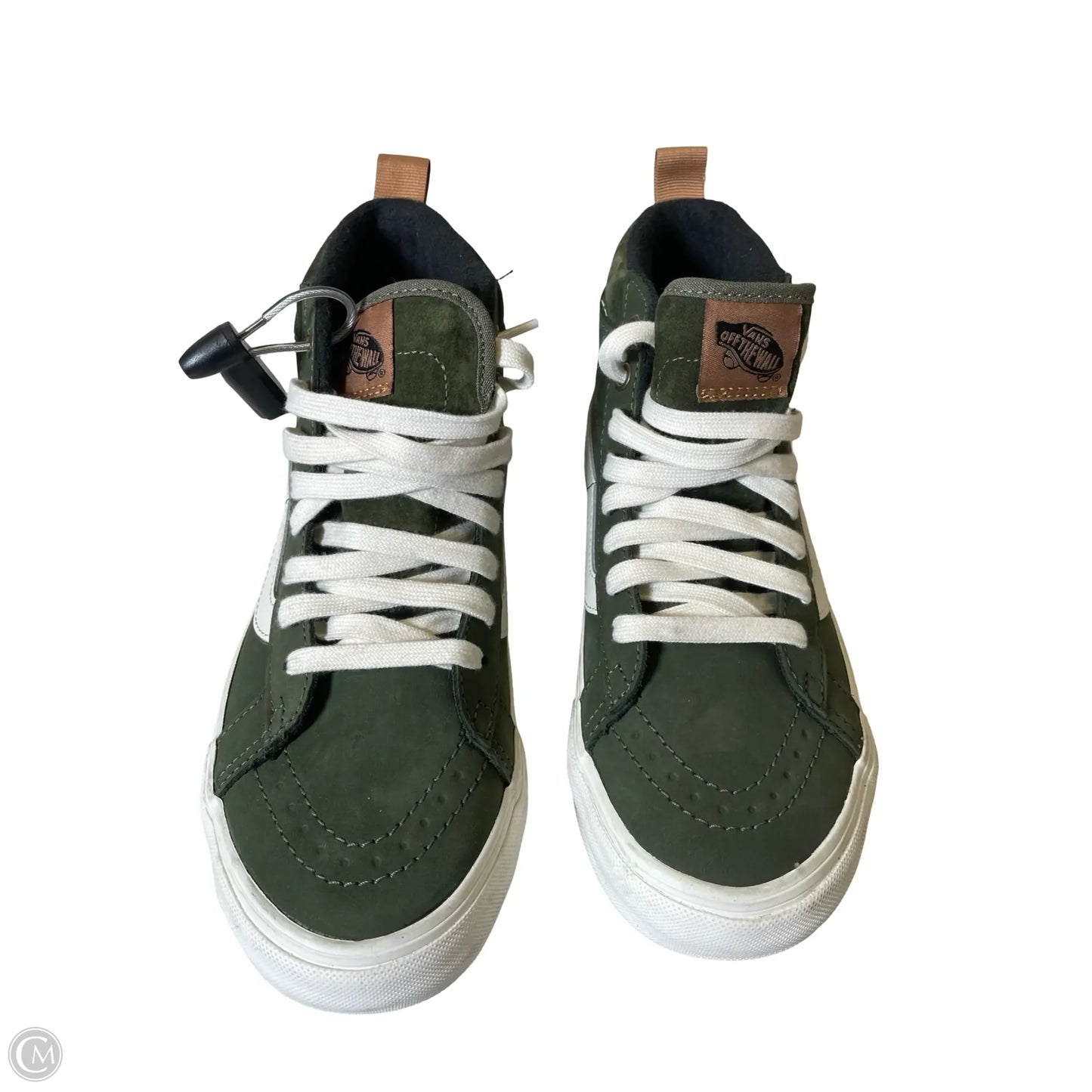 Shoes Sneakers By Vans In Green & White, Size: 7.5