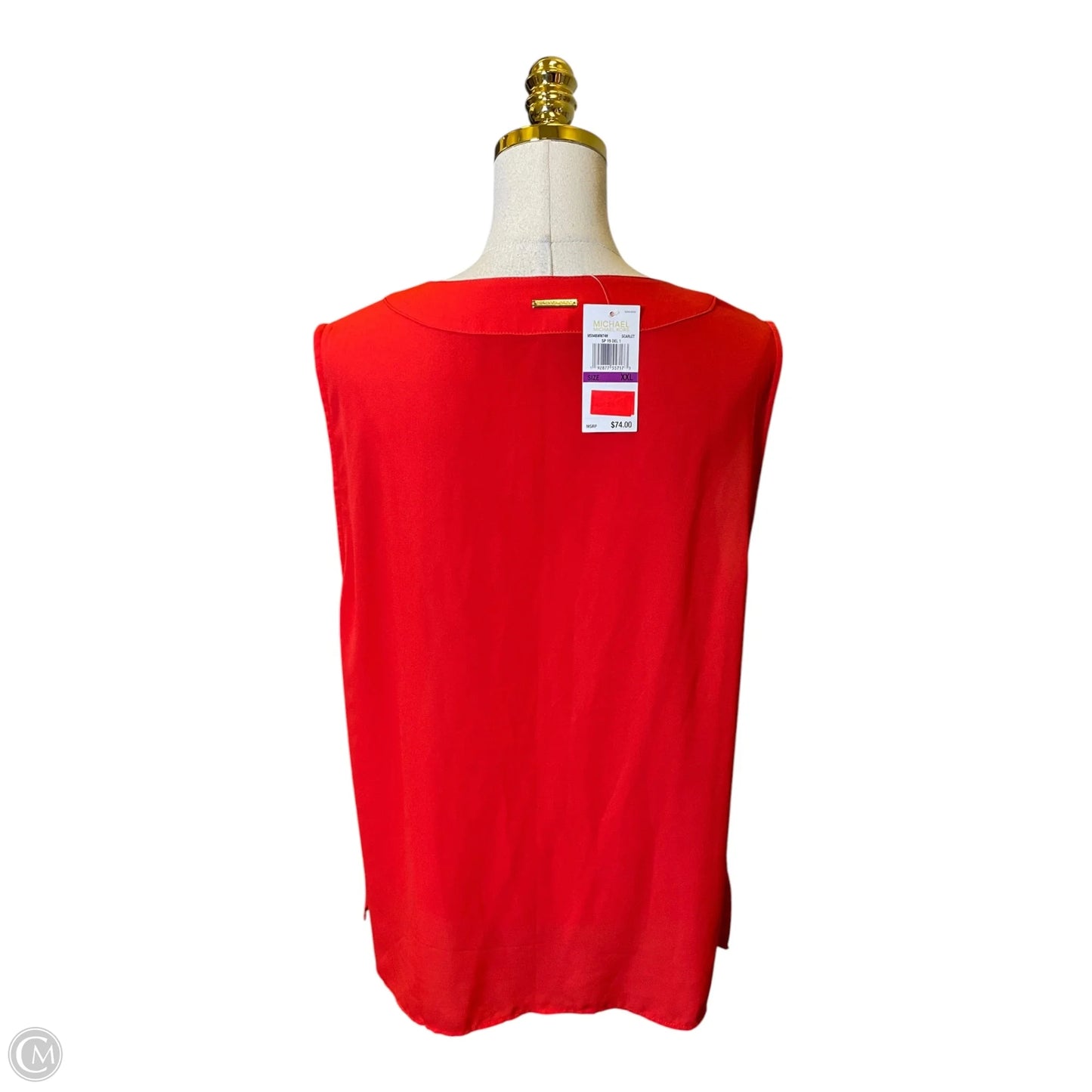 Top Sleeveless By Michael By Michael Kors In Red, Size: 2x