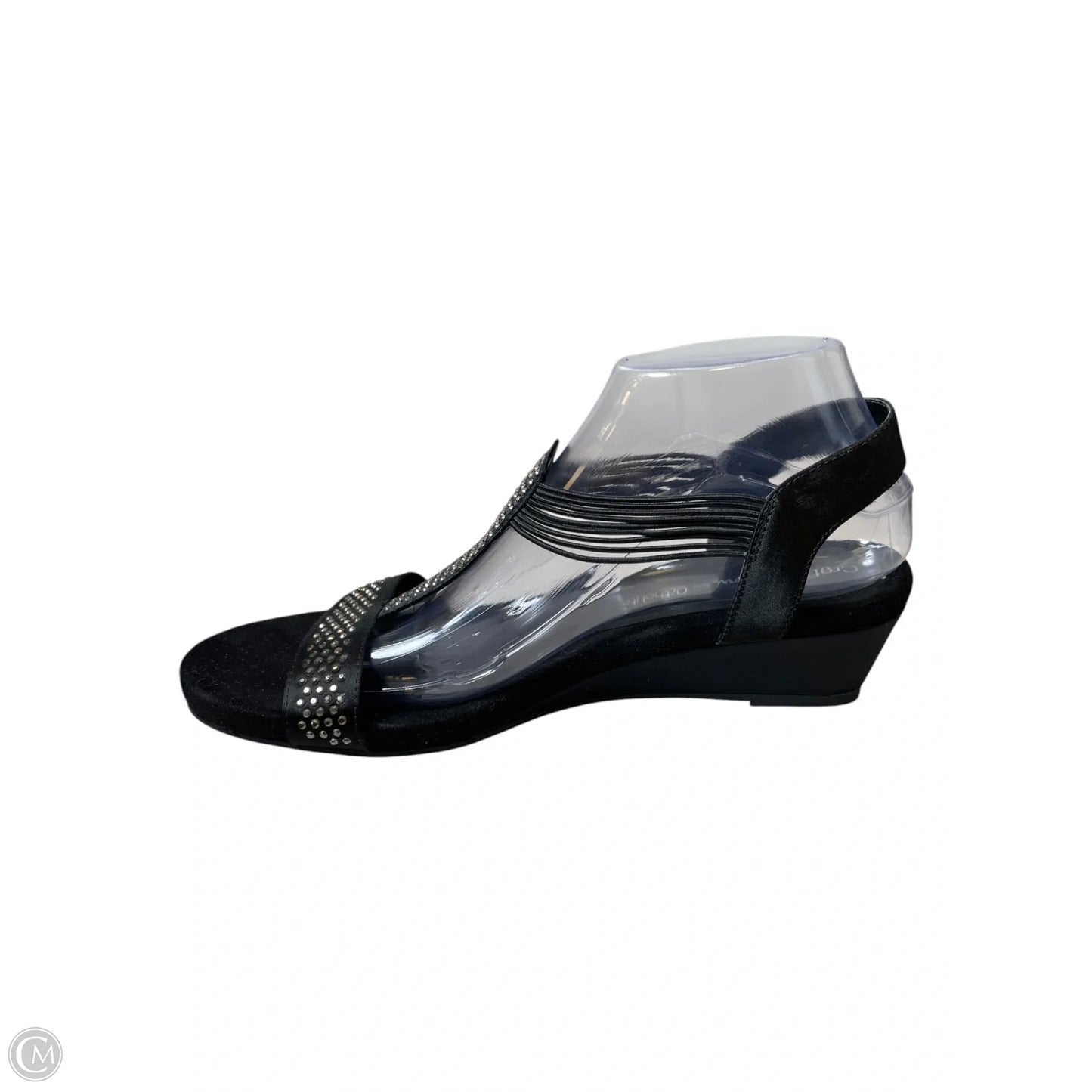Shoes Heels Platform By Croft And Barrow In Black & Silver, Size: 9