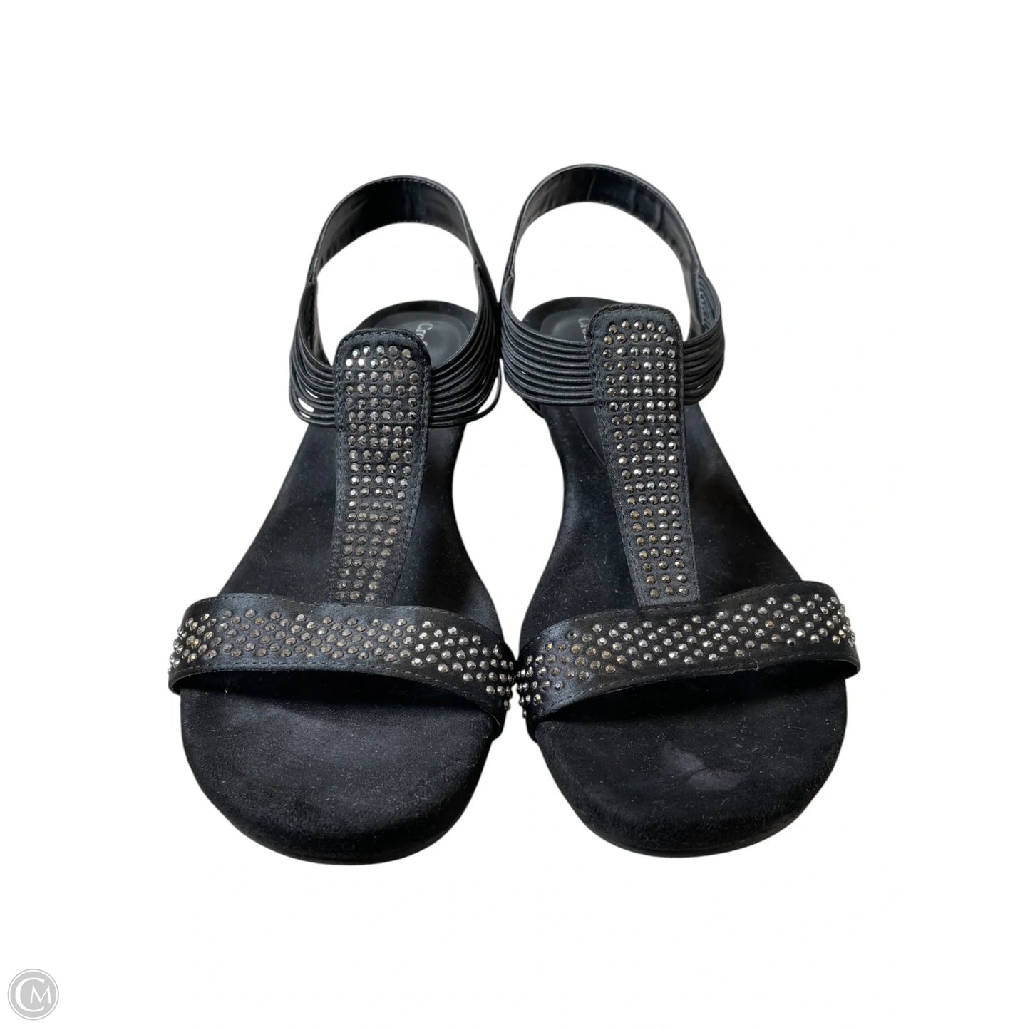 Shoes Heels Platform By Croft And Barrow In Black & Silver, Size: 9