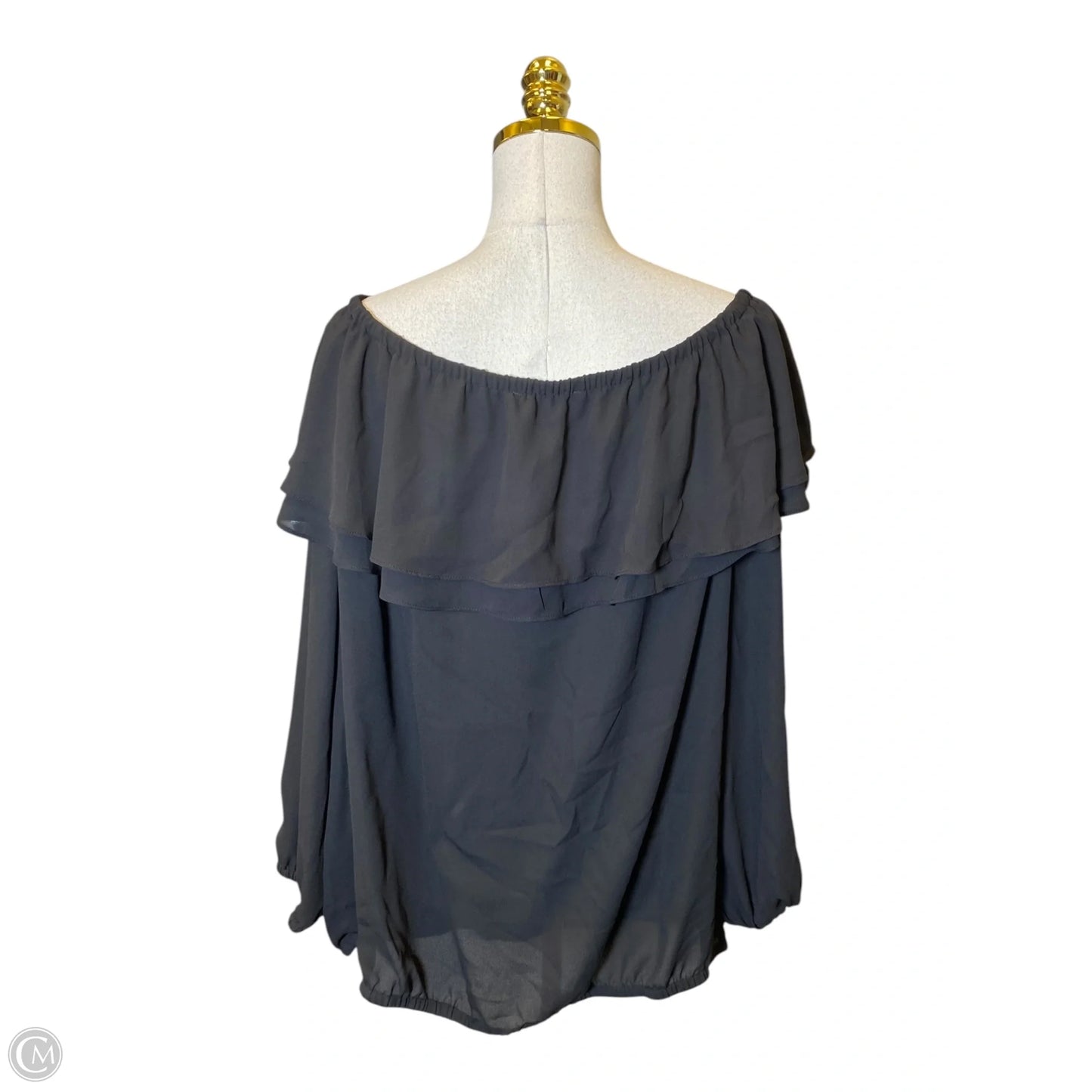 Top Long Sleeve By Michael By Michael Kors In Black, Size: 2x