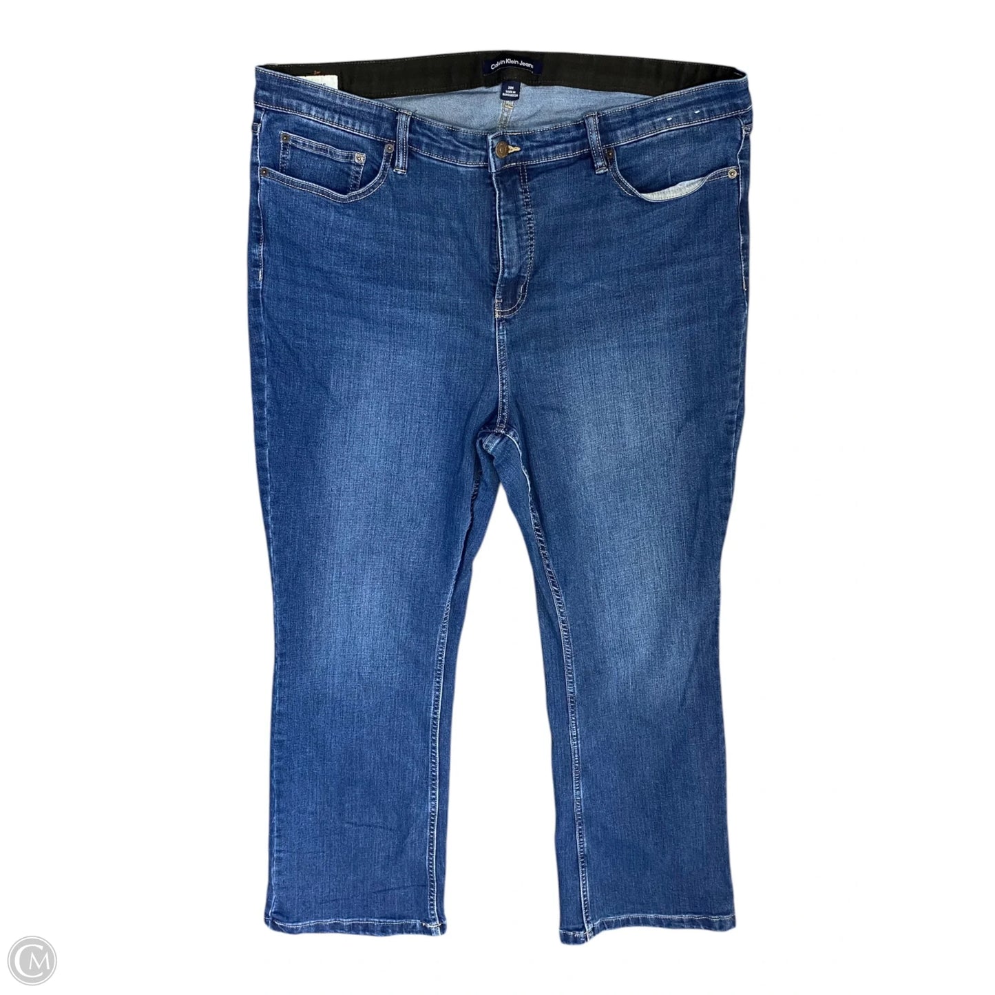 Jeans Straight By Calvin Klein In Blue Denim, Size: 20
