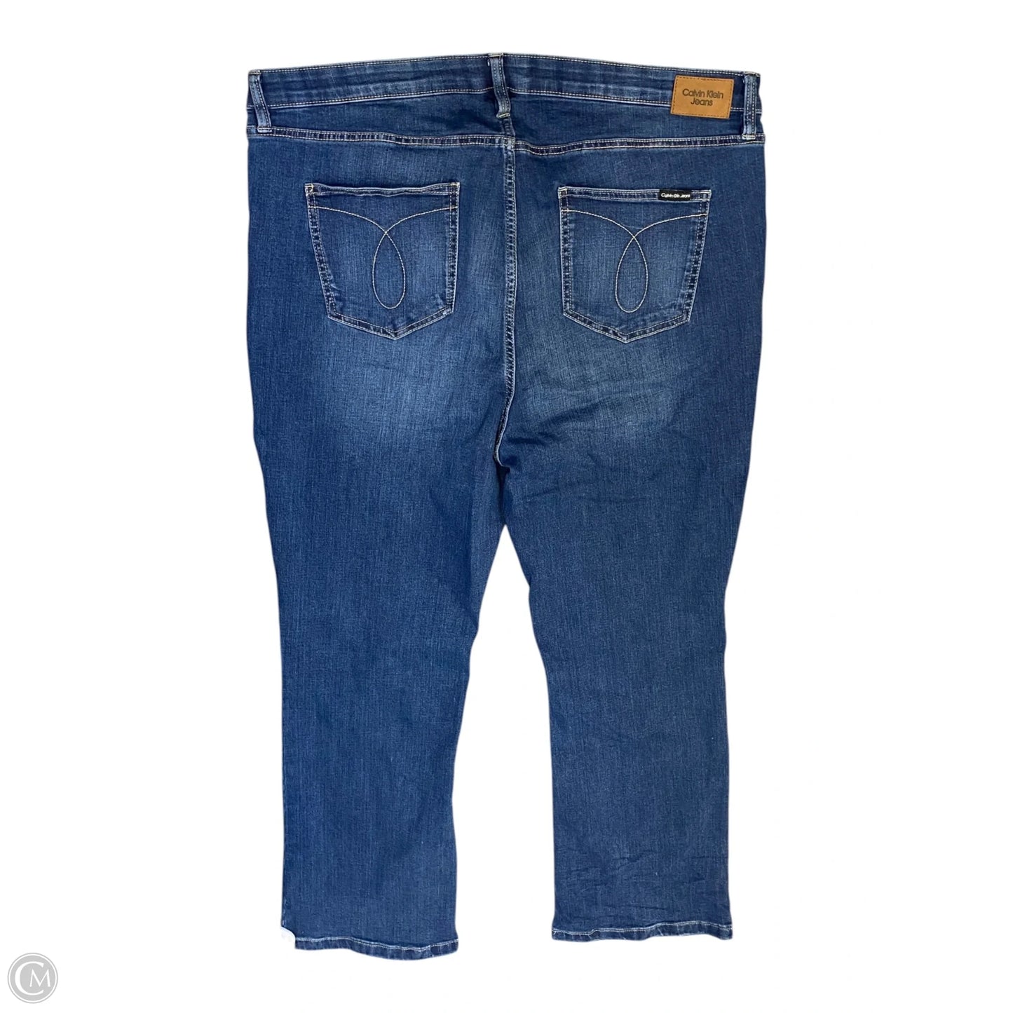 Jeans Straight By Calvin Klein In Blue Denim, Size: 20