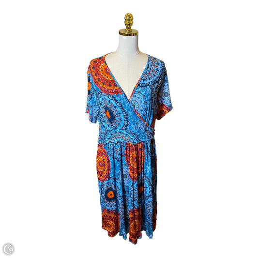 Dress Casual Midi By Clothes Mentor In Multi-colored, Size: 3x