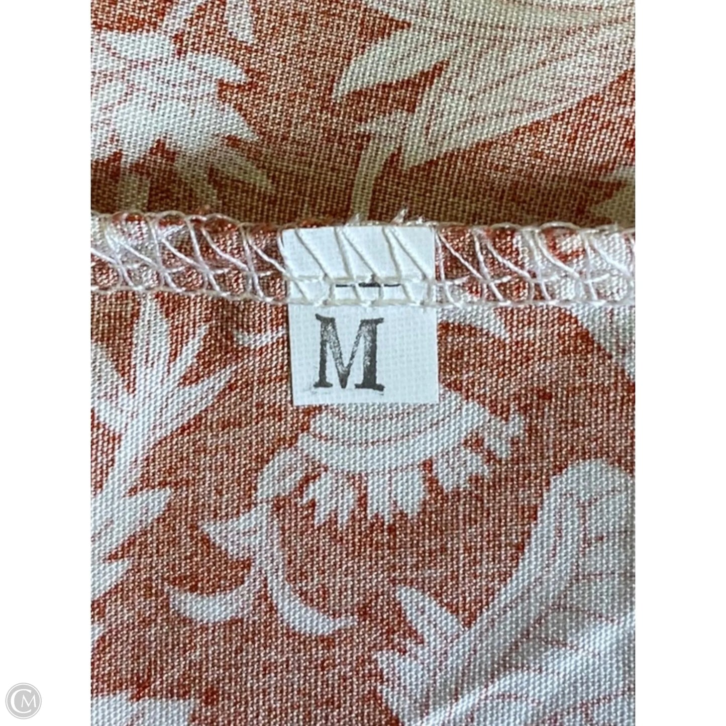 Dress Casual Midi By Clothes Mentor In Orange & White, Size: M