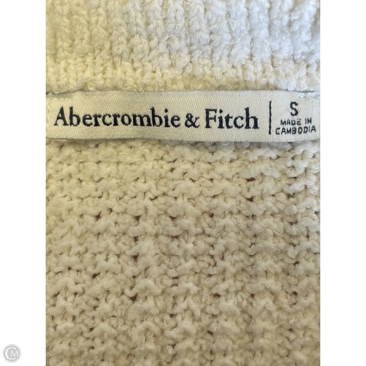 Top Short Sleeve By Abercrombie And Fitch In Cream, Size: S
