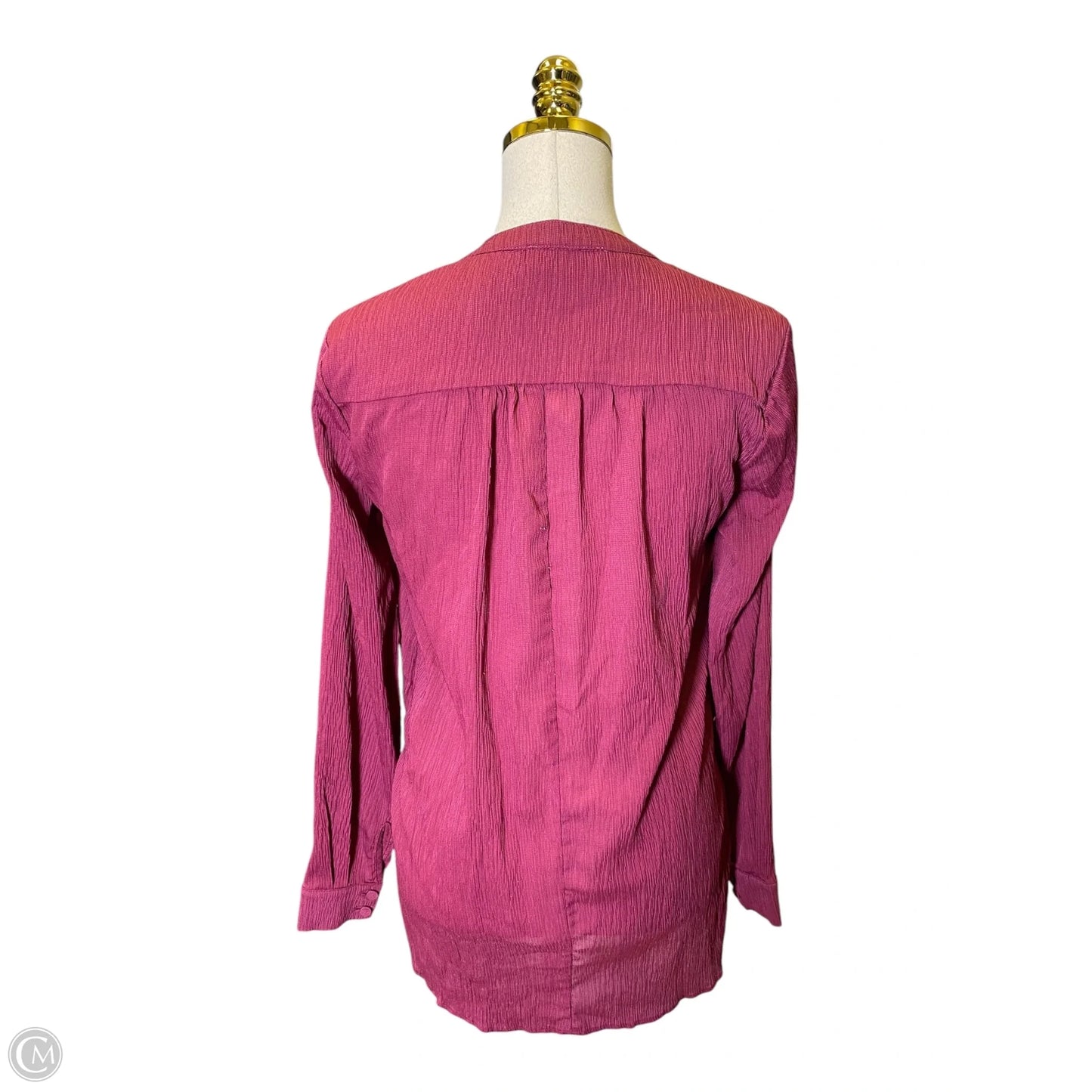 Top Long Sleeve By Clothes Mentor In Maroon, Size: S
