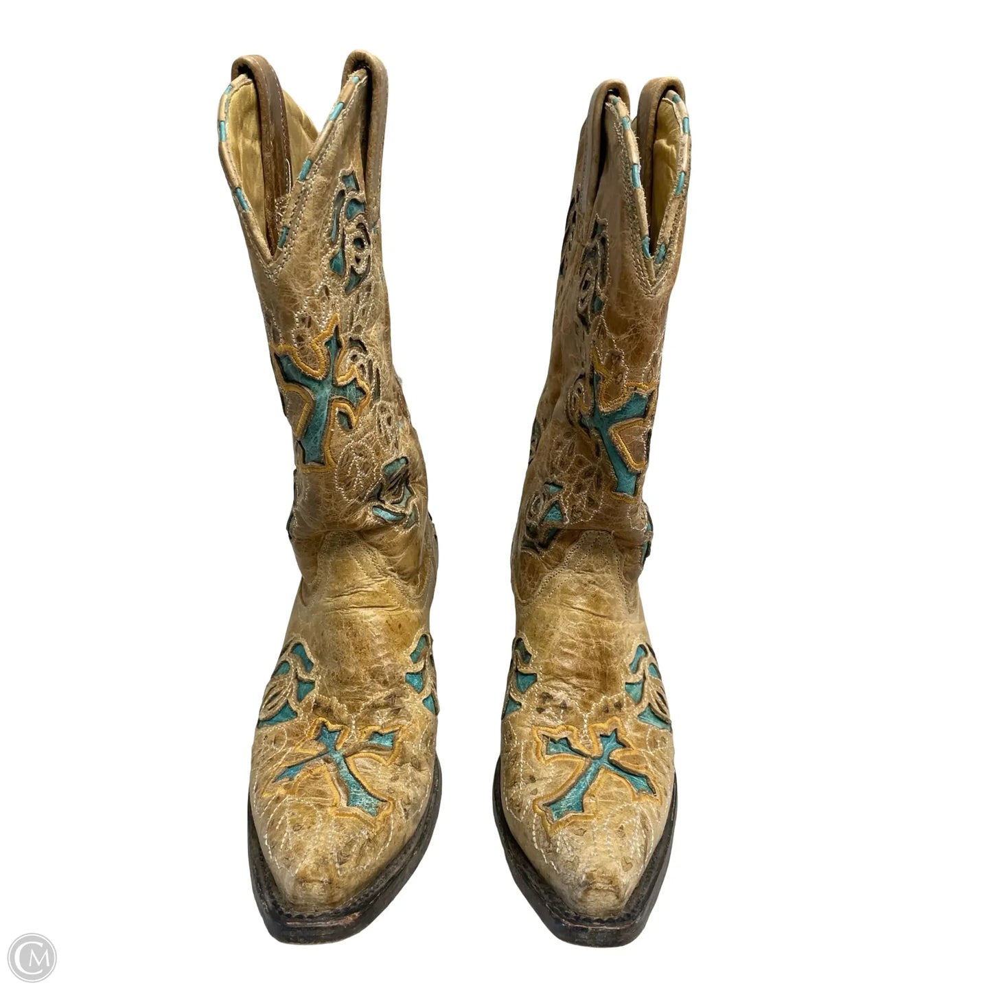 Boots Western By Corral In Blue & Brown, Size: 6.5