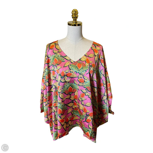 Top Short Sleeve By Ee Some In Multi-colored, Size: L