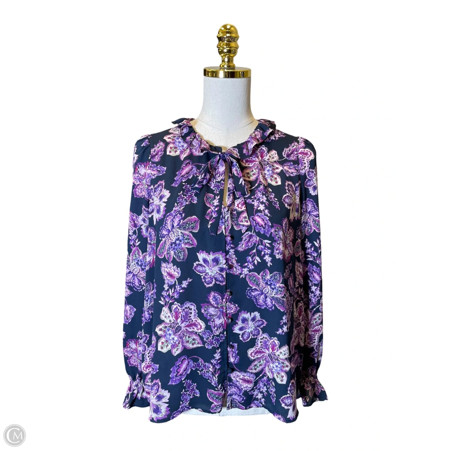 Top Long Sleeve By Loft In Purple, Size: Lp