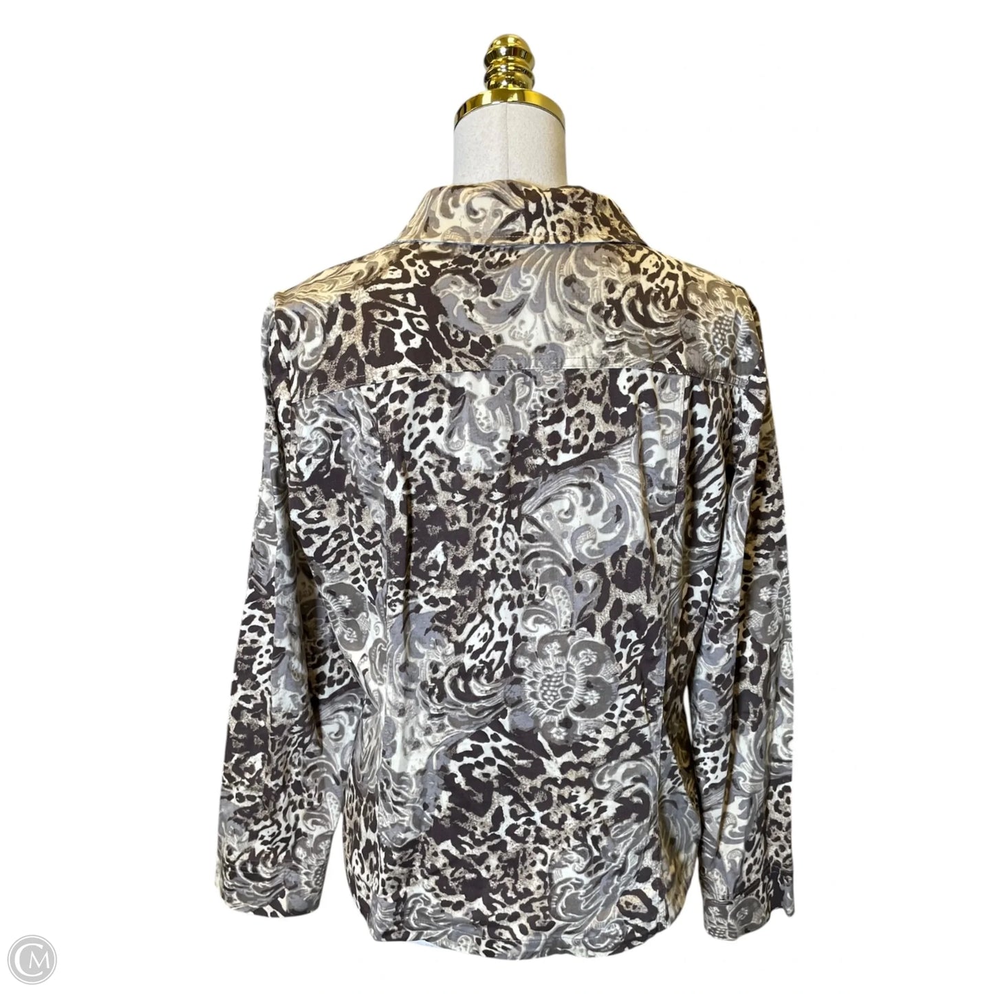 Jacket Other By Chicos In Brown & Cream, Size: M