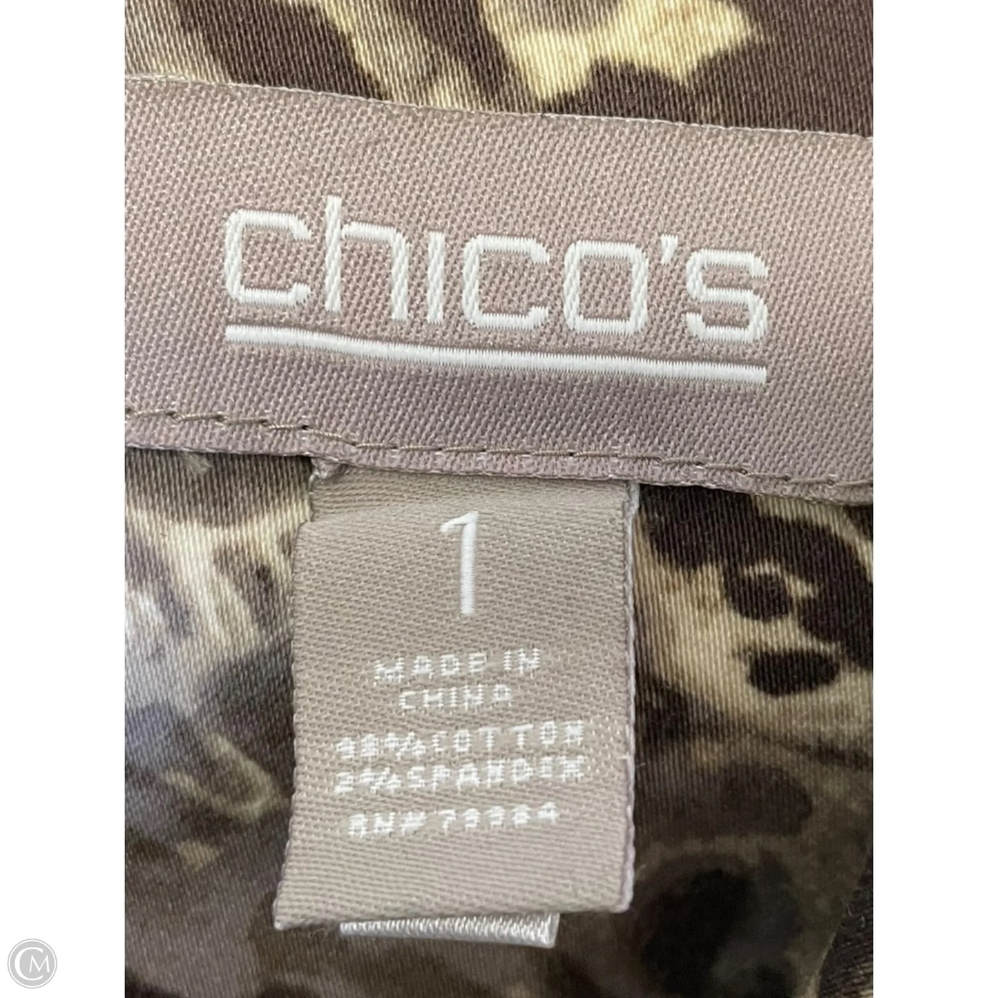 Jacket Other By Chicos In Brown & Cream, Size: M