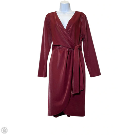 Dress Casual Midi By Julia Jordan In Maroon, Size: L