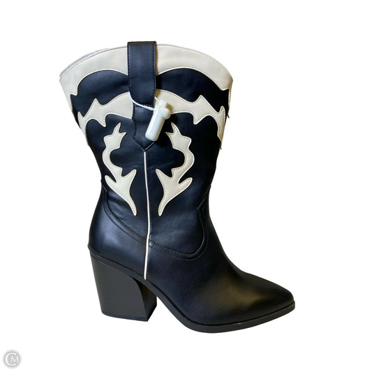 Boots Western By Torrid In Black & Cream, Size: 10.5