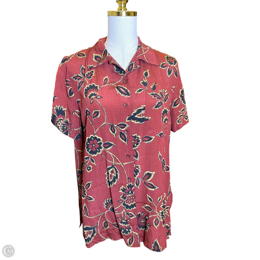 Top Short Sleeve By Jones New York In Multi-colored, Size: S