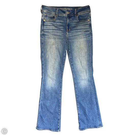 Jeans Boot Cut By American Eagle In Blue Denim, Size: 8