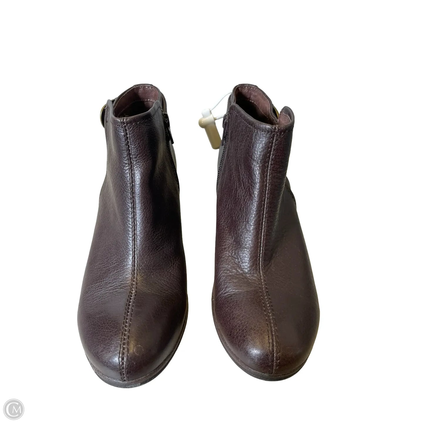 Boots Ankle Heels By Clothes Mentor In Brown, Size: 7.5