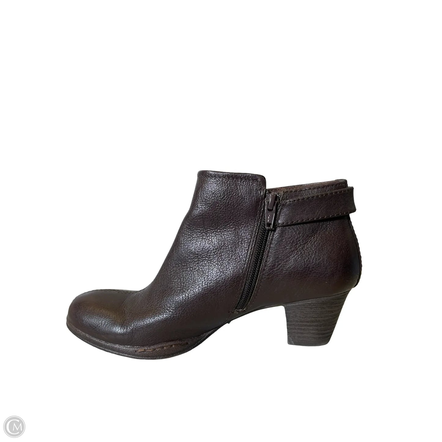 Boots Ankle Heels By Clothes Mentor In Brown, Size: 7.5