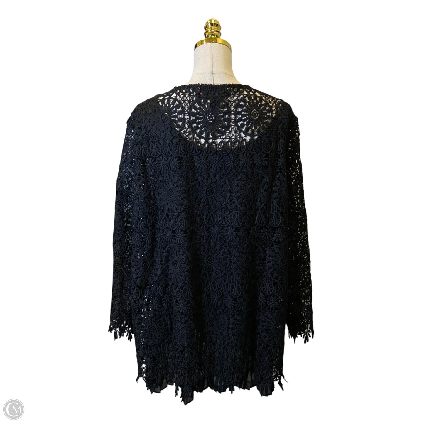 Top Long Sleeve By Colleen Lopez In Black, Size: 3x