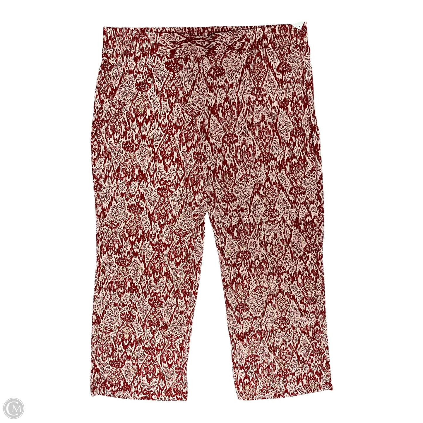 Pants Other By Clothes Mentor In Red & White, Size: 2x