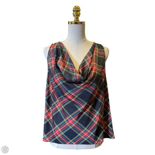 Top Sleeveless By J. Crew In Plaid Pattern, Size: S