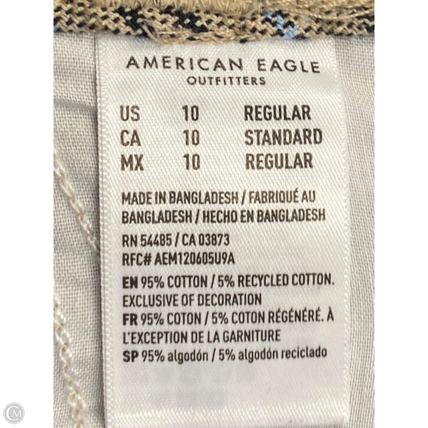 Pants Dress By American Eagle In Plaid Pattern, Size: 10