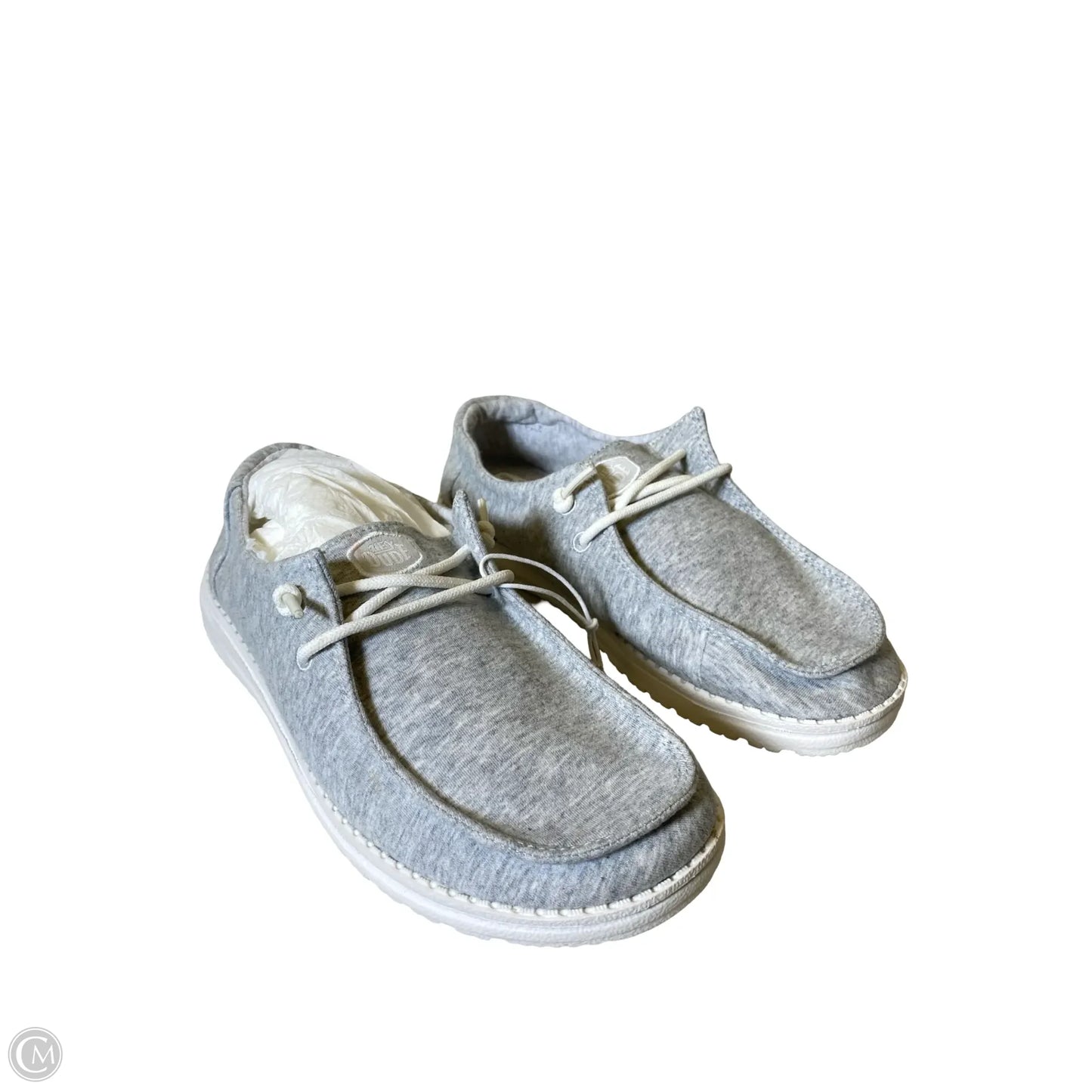 Shoes Flats By Hey Dude In Grey, Size: 8