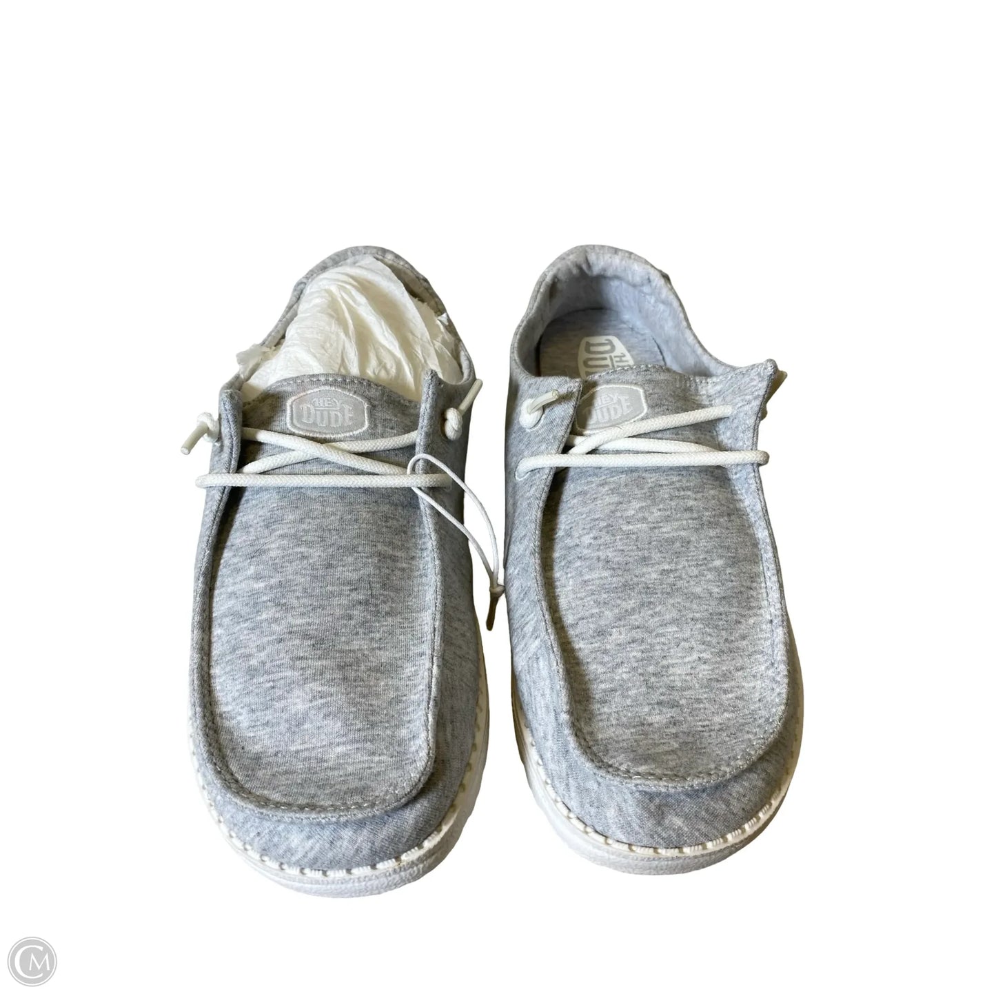 Shoes Flats By Hey Dude In Grey, Size: 8