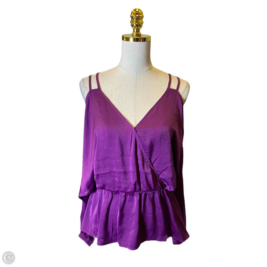 Top Long Sleeve By Venus In Purple, Size: S