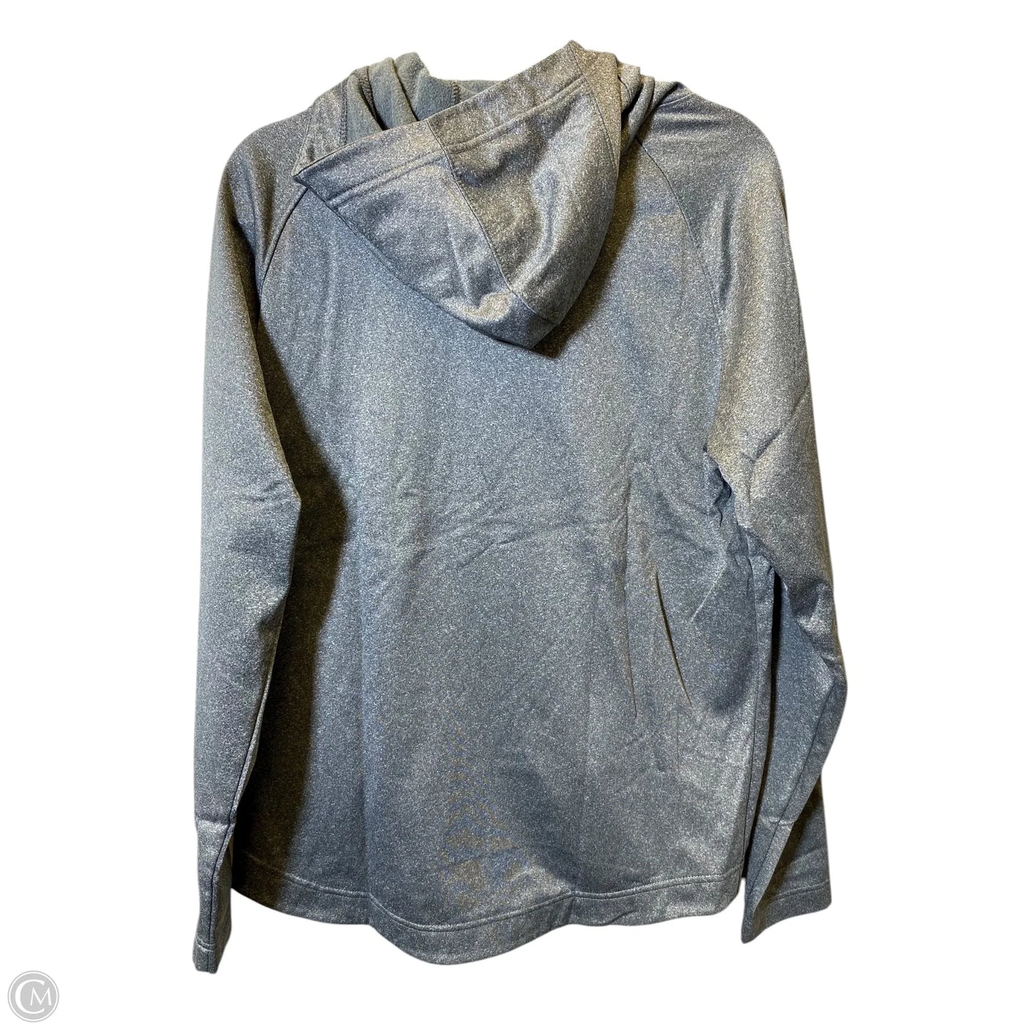 Athletic Sweatshirt Hoodie By Nike In Grey, Size: M