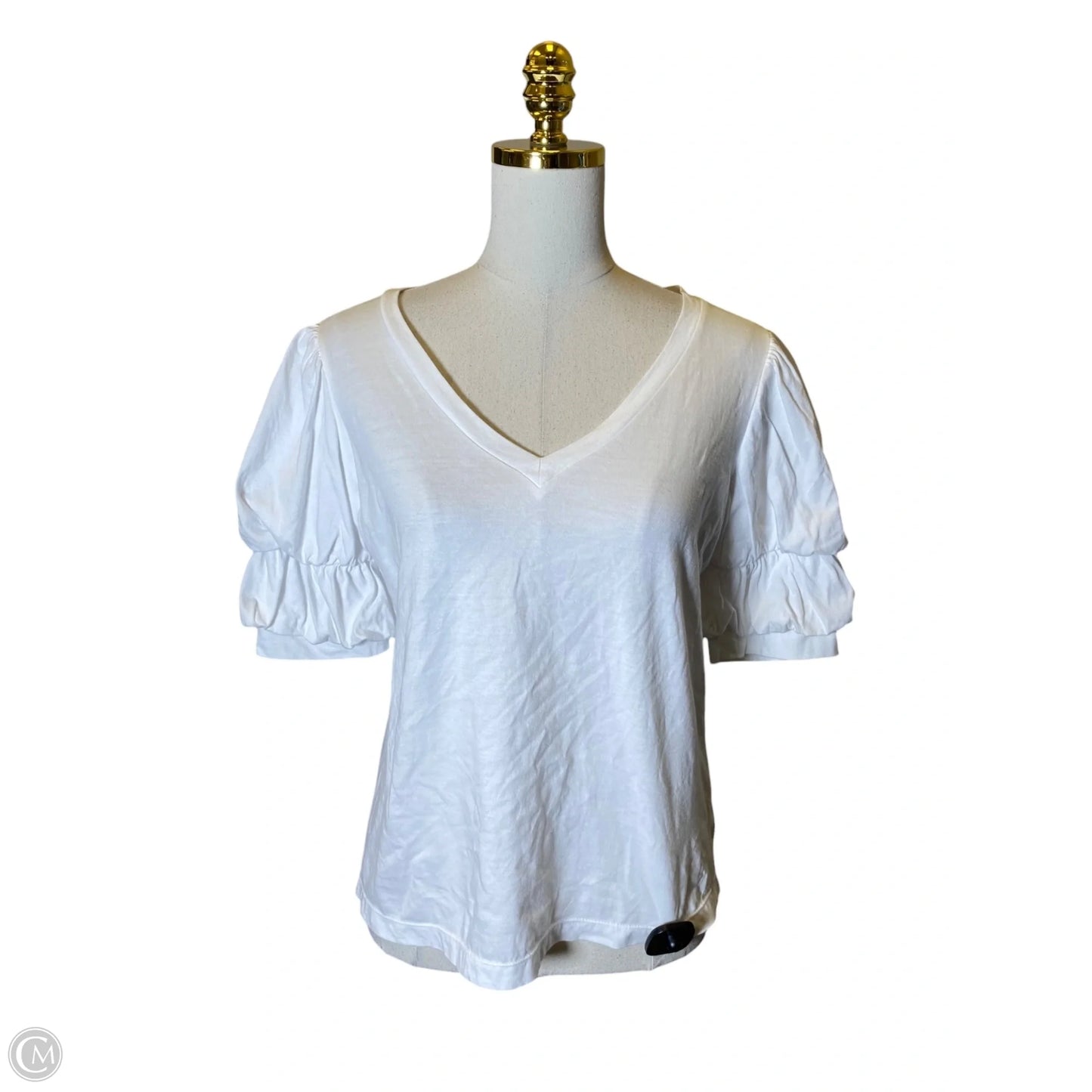 Top Short Sleeve Designer By Lilly Pulitzer In White, Size: S
